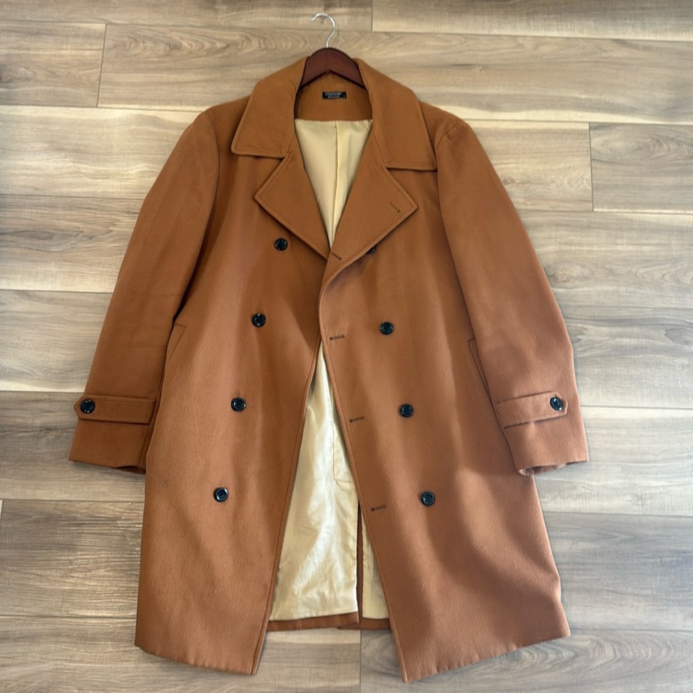 Coofandy Large Men’s Peacoat - Camel